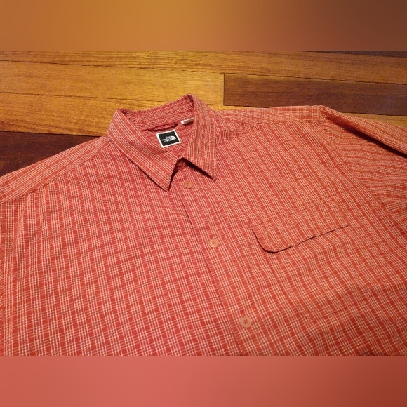 North Face Gorpcore Cotton Plaid Light Short Sleeve Button Up Shirt - L/XL - Picture 5 of 16